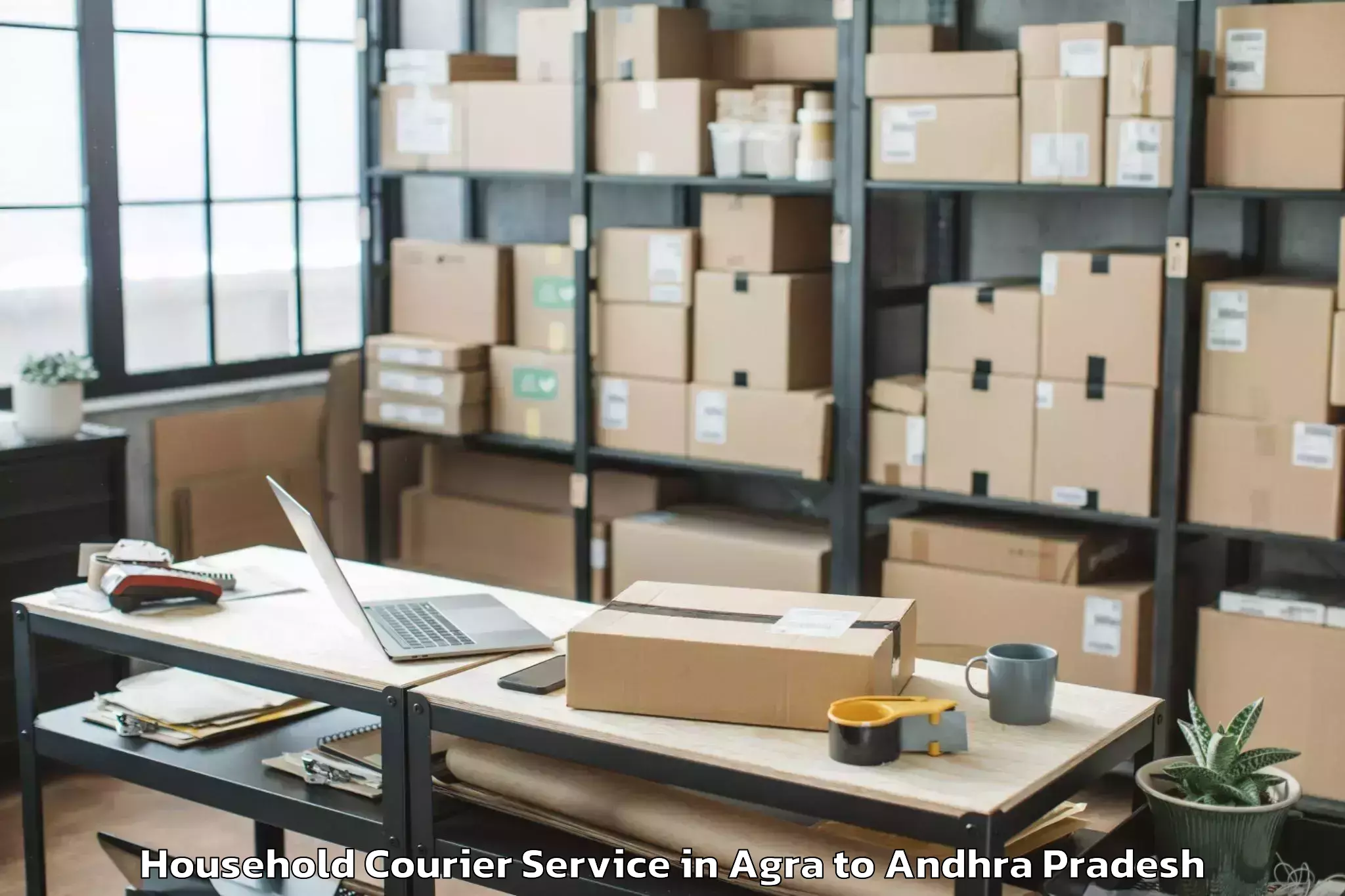 Easy Agra to Vemuru Household Courier Booking